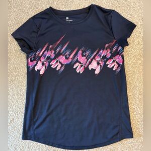 Girl’s All in Motion Navy and Pink Graphic Top